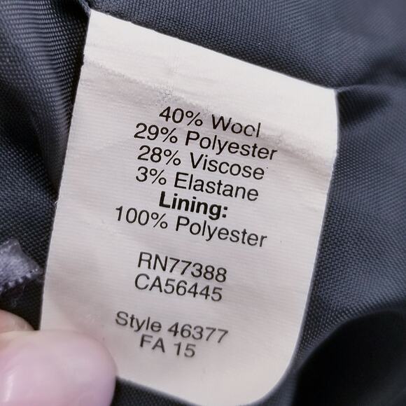 J. CREW FACTORY Wool Pencil Skirt Charcoal Gray Style #46377 - Size 4 - Picture 6 of 6